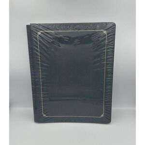 Vintage CREATIVE MEMORIES Scrapbook Album w/Pages 12" x 15" Blue with Gold Trim